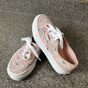 Vans Classic Little Girls 13.5 Pink Rainbow/Cloud Low Top Lace Up Canvas Sneaker